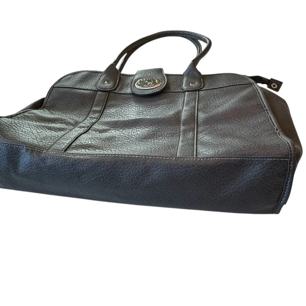Rosetti Dark Gray Leather Look Women’s Attaché Laptop Briefcase Tech Bag MINTY